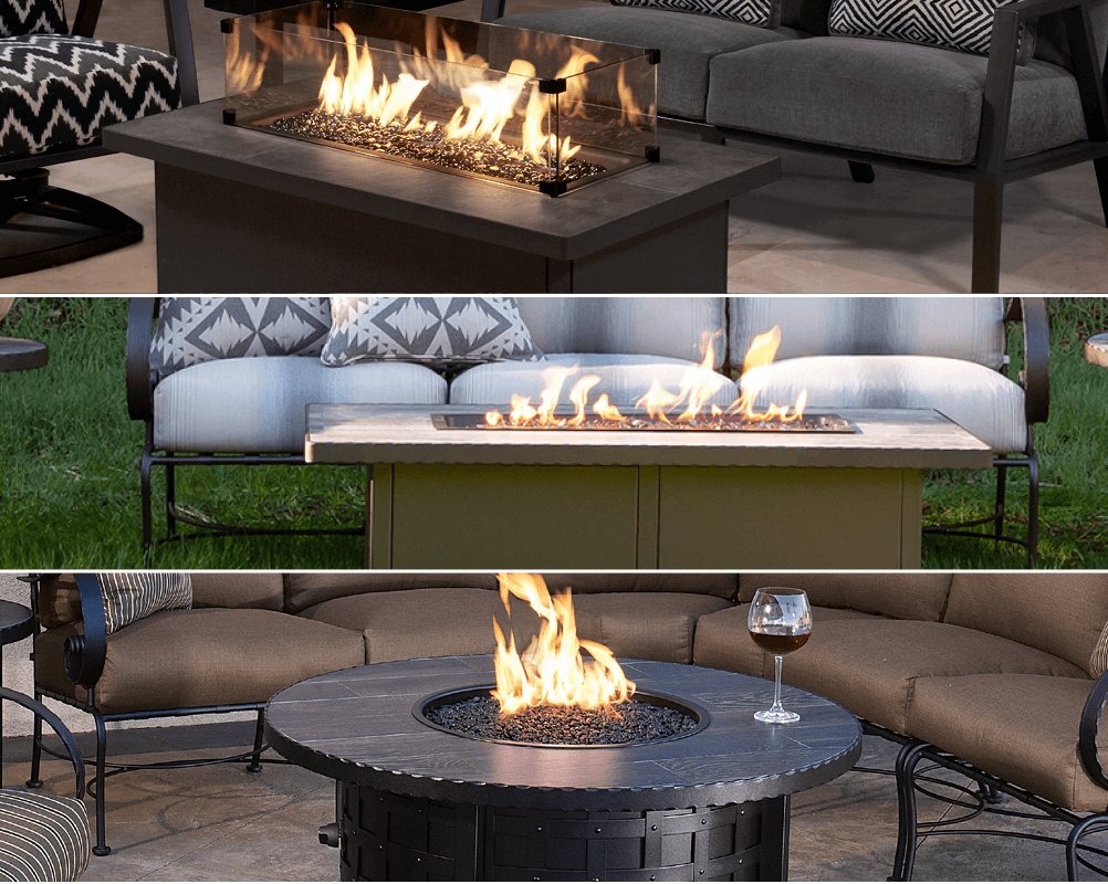 photo of 3 different fire pits