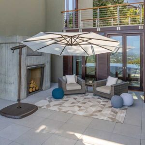 Treasure Garden Cantilevers and outdoor rug