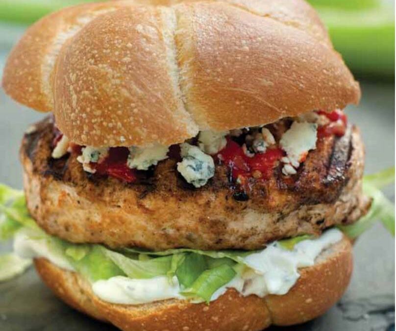 Buffalo Chicken Wings Stuffed Burger Recipe